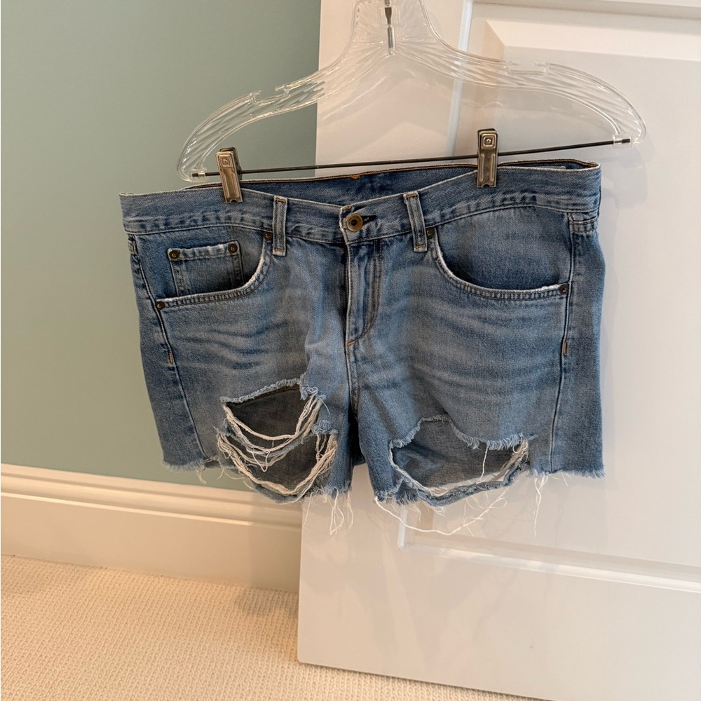 Rag & Bone Distressed Denim Blue Women's Shorts Sz 29